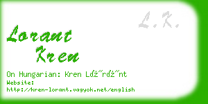 lorant kren business card